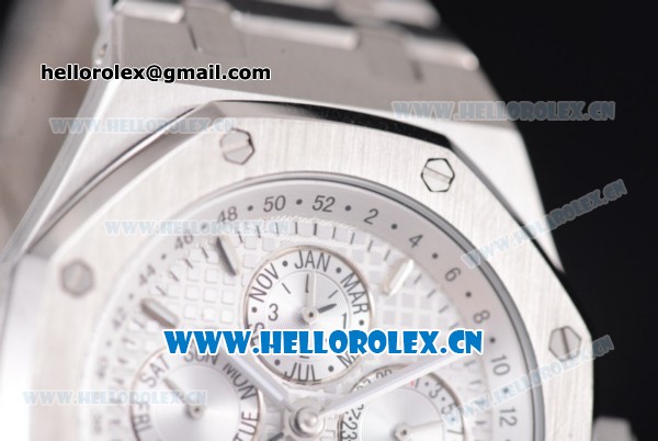 Audemars Piguet Royal Oak Perpetual Calendar Asia ST17 Automatic Stainless Steel Case/Bracelet with White Dial and Stick Markers (EF) - Click Image to Close